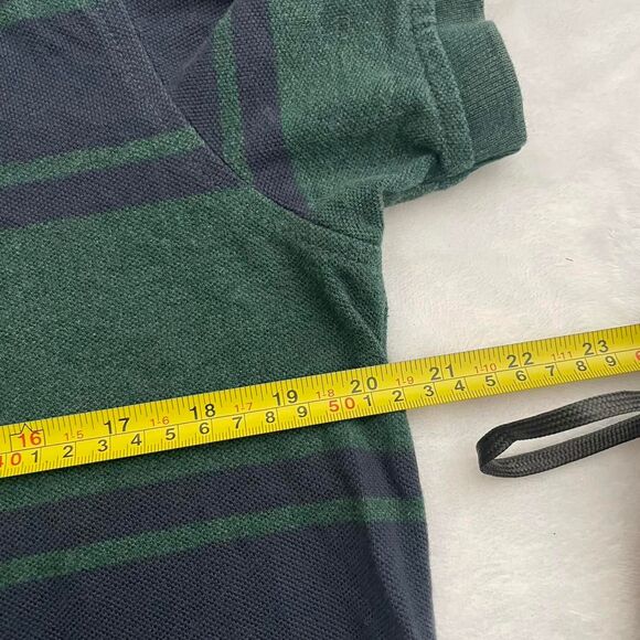 Tommy Hilfiger Polo Shirt Men's M Stripes Corporate Preppy Workwear Corpcore Nav - Picture 4 of 4